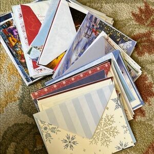 75 Festive Greeting Cards Set